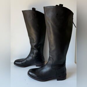 Franco Sarto Meyer Women's Knee High Black Leather Boots Size 9 New with Tags